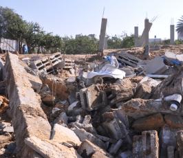 بالصور: مشاهد من القصف الصهيوني على مدينة غزة لليلة أمس
