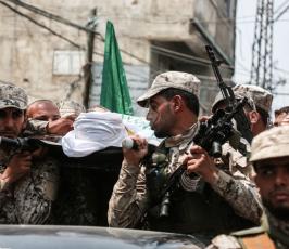 تشيع جثمان الشهيد القسامي نضال الجعفراوي الذي ارتقى إثر تفجير انتحاري شرق رفح (10)
