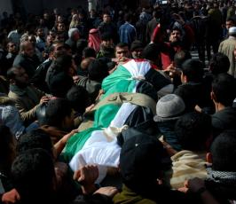 جماهير غفيرة تشيع جثامين شهداء سرايا القدس