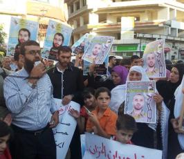 الاعتصام التضامني مع الاسرى المضربين عن الطعام في مدينة رام الله