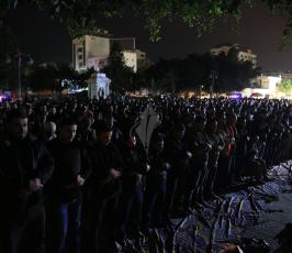 صلاةالعشاء في الساحات العامة بدعوة من الجهاد الإسلامي نصرة للقدس (35)