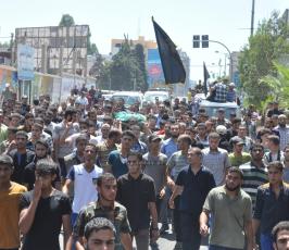 جنازة الشهيد القائد في سرايا القدس شعبان الدحدوح