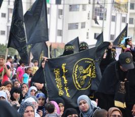 خنساوات الشعب الفلسطينى وأبنائهم يشاركون بمهرجان الانطلاقة الجهادية