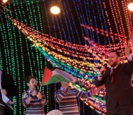 مهرجان فرقة طيور الجنة بساحة الكتيبة بمدينة غزة