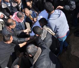 بالصور:سرايا القدس تودع احد قادتها البارزين في موكب جنائزي مهيب