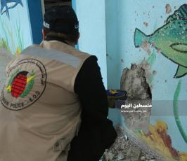 أضرار بمدرسة لـالأونروا (9).JPG