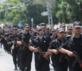  الداخلية بغزة تُنظم استعراضاً عسكرياً تضامناً مع المسجد الأقصى ‫(38339074)‬ ‫‬