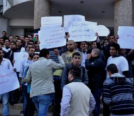 اعتصام لطلبة جامعة الازهر حول حقوقهم الطلابية والتعليمية