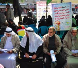 بالصور: مهجة القدس تقيم خيمة تضامن وإسناد مع الأسرى بمدينة رفح