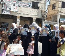حركة الجهاد الإسلامي تنظم وقفة تضامنية مع الأسرى المضربين في جنين