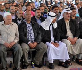 بالصور:الجهاد ترعى صلح عشائري كبير بين عاتلتي "البطريخى"