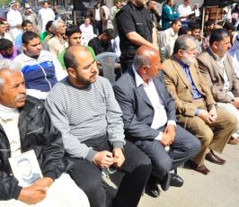 اعتصام تضامنى مع الاسرى بمشاركة المحررة هناء شلبى بغزة