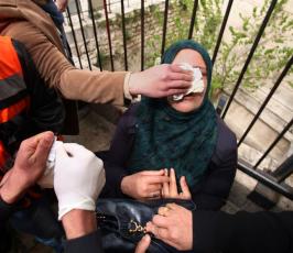 شرطة الاحتلال تقمع تظاهرة في مدينة القدس المحتلة شاركت في فعاليات احياء يوم الأرض ..