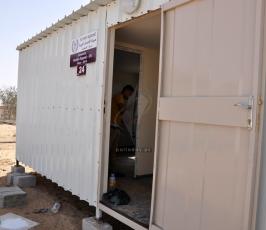 استمرار العمل بالكرفانات في منطقة خزاعة شرق خانيونس