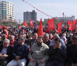 الجبهة الشعبية تحتفل في ذكرى انطلاقتها الـ46 في غزة