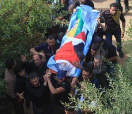 تشييع الشهيد الشاب احمد عماد طزازعة في بلدة قباطية جنوب جنين