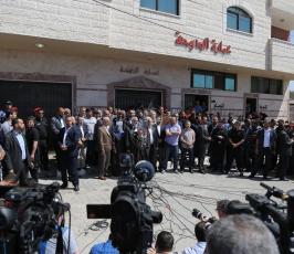 مؤتمر صحفي لقادة حماس في غزة للإعلان عن اعتقال قاتل الشهيد مازن فقها (4)