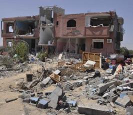 الدمار فى مدينة رفح جراء العدوان الاسرائيلى على القطاع2014