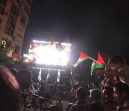 احتفالات في رام الله بعد فوز المنتخب الفلسطيني على نظيره الفلبيني (1-0)