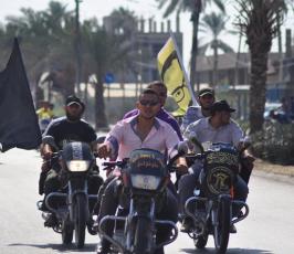 بدء توافد ابناء الشعب الفلسطينى الى مهرجان الانطلاقة الجهادية