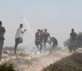 خاص فلسطين اليوم...الاحتلال يقمع مسيرة سلمية منددة بالإستيطان في دير جرير شرقي رام الله