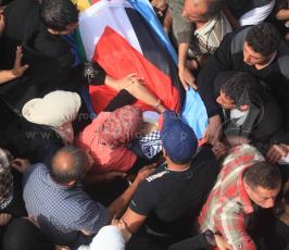 تشييع الشهيد الشاب احمد عماد طزازعة في بلدة قباطية جنوب جنين