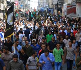 مسيرة حاشدة لحركة الجهاد بغزة تطالب بإنهاء الانقسام وتحقيق الوحدة ‫(1)‬ ‫‬