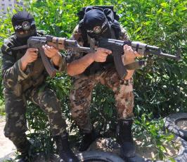 بالصور.. المقاومون يستعدون لأي تصعيد صهيوني على غزة
