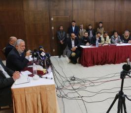 حوار صحفي مفتوح نظمه التجمع الإعلامي للحديث حول المستجدات الفلسطينية الأخيرة ‫(39059977)‬ ‫‬
