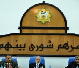 المجلس التشريعى يستقبل وفوداً تضامنية عقب العدوان على غزة