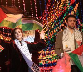مهرجان فرقة طيور الجنة بساحة الكتيبة بمدينة غزة