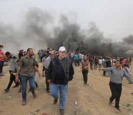 قيادة الجهاد الإسلامي تشارك في المتظاهرين في جمعة العمال  ‫(41878027)‬ ‫‬.JPG