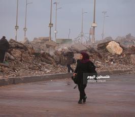 منخفض الجوي في ميناء غزة اليوم (2).JPG