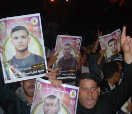 الألاف من عناصر الجهاد الإسلامى ينتفضون بغزة نصرة للأسرى