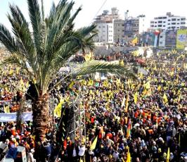 جماهير حاشدة فى مهرجان الانطلاقة 48 لحركة فتح بغزة