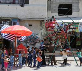 اجواء عيد الفطر فى قطاع غزة بين ركام المنازل ‫(1)‬
