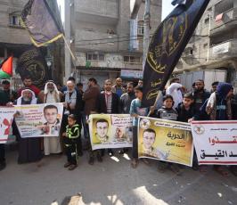 الجهاد تحول التضامن إلى فرحة بانتصار القيق فى قطاع غزة ‫(1)‬