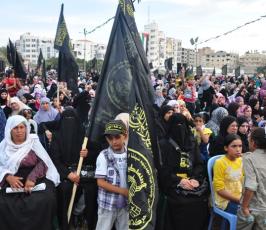 خنساوات الشعب الفلسطينى وأبنائهم يشاركون بمهرجان الانطلاقة الجهادية