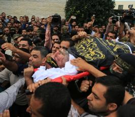  تشييع جثامين شهداء سرايا القدس وكتائب القسام في البريج ودير البلح والقرارة وخانيونس (12)