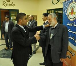الجهاد تكرم الصحفيين فى غزة بمناسبة الانتصار بمعركة السماء الزرقاء