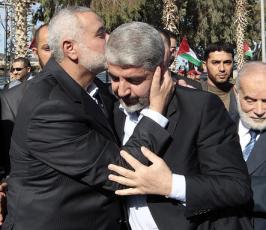 استقبال حاشد لخالد مشعل بغزة