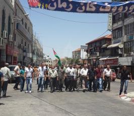 مسيرات حاشدة في جنين دعما للأسرى المضربين عن الطعام في سجون الاحتلال