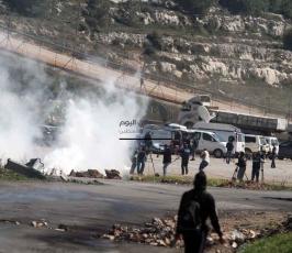 خاص فلسطين اليوم. إصابات ومواجهات أمام معتقل "عوفر" قرب رام الله