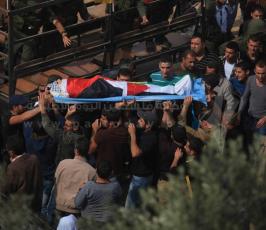 تشييع الشهيد الشاب احمد عماد طزازعة في بلدة قباطية جنوب جنين