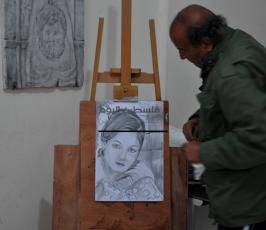 نحات من غزة