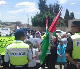 اعتصام أهالي المعتقلين السياسيين في سجون السلطة أمام المقاطعة‎