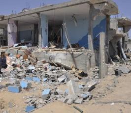 الدمار فى مدينة رفح جراء العدوان الاسرائيلى على القطاع2014