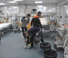الرابطة الاسلامية تطلق حملة تنظيف مشافى القطاع