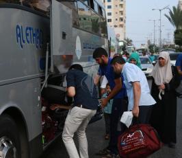 حجاج بيت الله الحرام يغادرون قطاع غزة لأداء مناسك الحج ‫(39125512)‬ ‫‬