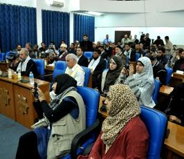 المجلس التشريعى يستقبل وفوداً تضامنية عقب العدوان على غزة